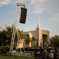 Soporte de Elevación Portátil de Aluminio para Altavoces Line Array con Polipasto Manual para Conciertos al Aire Libre
