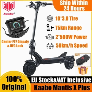 EE. UU. Stock Original <span class=keywords><strong>Kaabo</strong></span> <span class=keywords><strong>Mantis</strong></span> X Plus Smart Scooter Eléctrico 48V 18.2Ah 500W * 2 Motor 50 KM/H Nueva pantalla NFC - Product Image 3