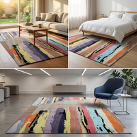 Wholesale Living Room Acrylic Area Rugs Multi Color Dinning Room Home Decoration