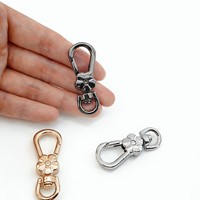 Lot de fermoirs mousquetons à ressort pivotants pour la fabrication de sacs, accessoires de quincaillerie et porte-clés