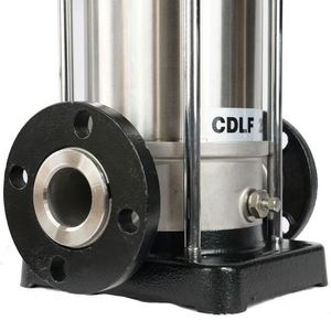 Pompe centrifuge verticale multi-étages électrique en acier inoxydable 304 CDL/CDLF avec raccord à bride pour le surpressionnement des conduites - Product Image 3