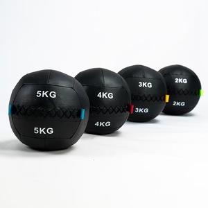Ballon lesté en cuir souple à code couleur avec poignée, ballon de frappe robuste anti-éclatement pour la gym, le <span class=keywords><strong>CrossFit</strong></span> et l'entraînement du tronc - Product Image 2