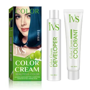 IVS Deep Blue Private Label Wholesale Permanent Professional Dye Hair Color Cream