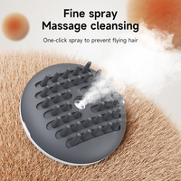 Peigne à vapeur pour animaux de compagnie Vansity OEM 3 en 1 pour le toilettage, lavable, massage en silicone, brosse à vaporiser pour enlever les poils de chat