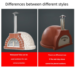 Horno de Pizza de Leña con Cúpula, Construcción de Ladrillo Refractario, Resistente al Calor hasta 500°C, con Capa de Aislamiento para Isla de Cocina Exterior - Product Image 6
