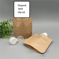 Emballage de boisson biodégradable écologique Sacs en papier de poche étanche à bec kraft avec votre propre logo