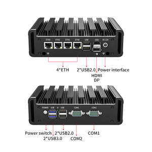 12th Gen 2.5G Mềm Router J6412 Quad Core 4 i226-V 2500M LAN Không Quạt Máy Tính Mini 2Xddr4 NvMe 2Xrs232 Pfsense Tường Lửa Mini PC - Product Image 4