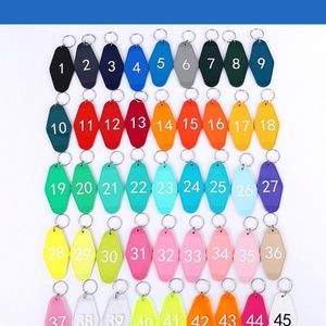 Wholesale Blank Motel Hotel Plastic <b>Key</b> <b>Chain</b> Custom Glitter Fashion Cute Plastic Keychain - Product Image 6