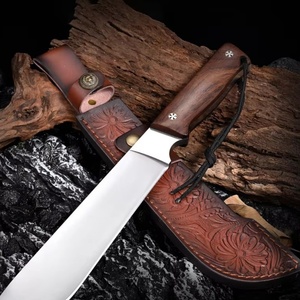 Cuchillo de Camping Multifuncional de Acero Inoxidable Personalizado, Mango de Madera, Forjado a Mano, Soporte OEM, Grosor de 6 mm, 15 cm - Product Image 5