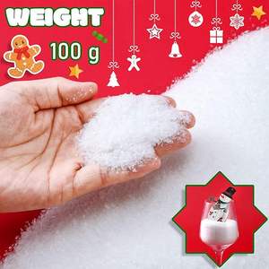 <span class=keywords><strong>Poudre</strong></span> de neige artificielle scintillante de Noël pour l'artisanat, les <span class=keywords><strong>d</strong></span>écorations de village, la <span class=keywords><strong>d</strong></span>écoration de neige artificielle en plastique - Product Image 2