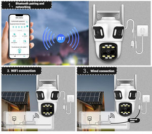 Новая IP-камера JOAREON ICSee 8MP с двусторонней аудиосвязью, уличная, поворотная, с тремя объективами, Wi-Fi, беспроводная, для видеонаблюдения - Product Image 3