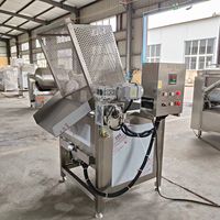 Friteuse automatique 500L Gaz Sweet Donut Deep Frye Fry électrique Frites Poulet Fast Food Fryer