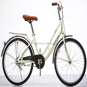 Bicicletas Urbanas de Ocio Aptas para Hombres y Mujeres con Asientos, Gran Capacidad de Carga, <span class=keywords><strong>Bicicleta</strong></span> de Acero al Carbono de 26 <span class=keywords><strong>Pulgadas</strong></span> y 1 Velocidad - Product Image 4