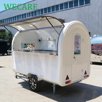 Wecare Street Mini café Mobile Crème glacée Fast Food Vending Cart Tailer Petit camion de nourriture Achat en vente aux États-Unis