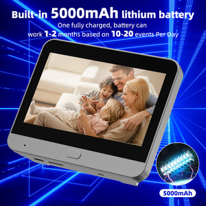 ICAM Wifi 4.3 inch chuông cửa camera <span class=keywords><strong>LCD</strong></span> hiển thị chéo 140 ° 5000mAh Pin hai chiều âm thanh cửa điện thoại an ninh IR tầm nhìn ban đêm - Product Image 4
