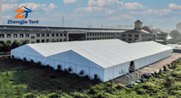 Tente d'entrepôt grande capacité pour tri logistique, auvent en alliage d'aluminium, couverture imperméable et durable, pour centre de distribution de marchandises et exposition