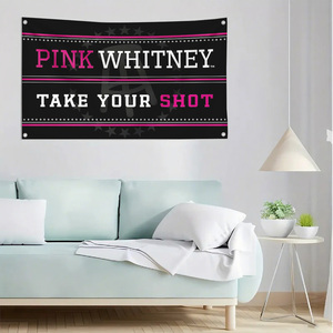 Декоративный флаг Pink Whitney, юмористический настенный баннер для бара, клуба, вечеринок и декора стен в мужской комнате, 3x5 футов - Product Image 3
