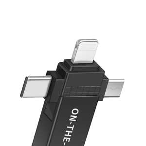 ชุดอะแดปเตอร์ไมโคร OTG USB มุมขวาแบบ3-in-1สำหรับอะแดปเตอร์แหล่งจ่ายไฟแบบ Micro Type C สำหรับป้องกัน iPhone - Product Image 3