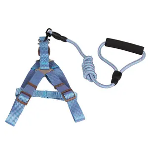 QYS002轻松行走小型可调定制伸缩宠物颈圈皮带套装设计师定制狗背带