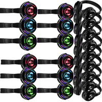 Système de casques Silent Disco RF988, casque sans fil UHF 3 canaux avec LED pour la gestion visuelle de la foule