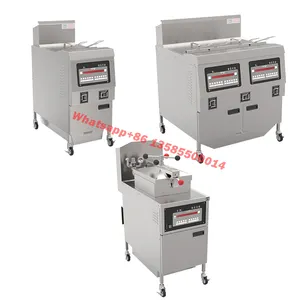 Restaurant equipment 2 Basket industrial commercial electric deep fryers with filtration