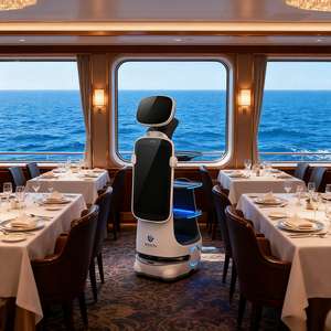 2025 thiết kế mới t10s điều hướng thông minh hoàn toàn tự động phân phối thực phẩm robot với 40kg tải trọng IP54 - Product Image 1