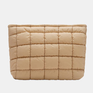 Bolsa de <span class=keywords><strong>maquillaje</strong></span> de nailon acolchada de gran capacidad personalizada, bolsa de viaje plegable para inodoro y almacenamiento al aire libre - Product Image 1