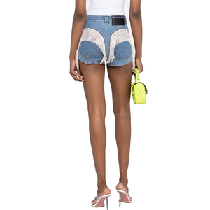 Mini <span class=keywords><strong>short</strong></span> <span class=keywords><strong>en</strong></span> <span class=keywords><strong>jean</strong></span> perlé pour femme, cristal, diamant <span class=keywords><strong>de</strong></span> luxe personnalisé, haute qualité, mode, été, <span class=keywords><strong>short</strong></span> <span class=keywords><strong>en</strong></span> <span class=keywords><strong>jean</strong></span> pour femme - Product Image 3