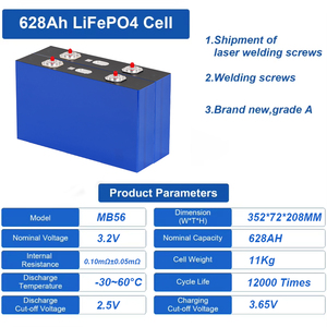 แบตเตอรี่ลิเธียมไอออนแบบแท่งปริซึม3.2โวลต์280AH เก็บพลังงาน10000รอบ LiFePO4แบตเตอรี่ลิเธียมไอออน280Ah แบตเตอรี่ LiFePO4 - Product Image 4