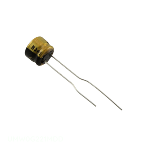 ตัวแทนจำหน่ายอย่างเป็นทางการ คาปาซิเตอร์อะลูมิเนียม 220uF 20% 4V แบบขาเสียบผ่านรู (Through Hole) รุ่น UMW0G221MDD - Product Image 1