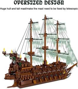 3658 PCS Flying Dutchman Ship Building Blocks Jouet pour enfants-Activités STEM sur le thème nautique et pirate et construction détaillée - Product Image 2