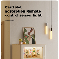 Meuble de rangement en plastique moderne pour écoles et enfants avec lumière à capteur télécommandée pour poupées, jouets et utilisation en salon