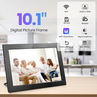 10,1 pulgadas acrílico IPS HD pantalla táctil marco de fotos Digital 32GB WiFi interfaz USB MP4 AVI formato de vídeo 1280x800 imagen regalo