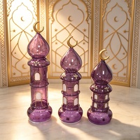 Fabricant en vente directe de décorations de fêtes du Moyen-Orient, châteaux et tours en verre soufflé de style bohème arabe