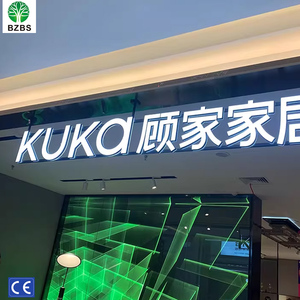 Custom negozio 3d pubblicità esterna in metallo retroilluminato segni di lettere di cartello di bordo acrilico Led muro segno indietro luminoso parola - Product Image 4