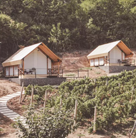2024 Nouveau Design Triangle Extérieur Safari Tente Toile Glamping Hotel Resort Tente