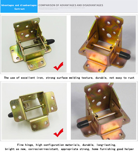 90 Degree <b>Folding</b> Lock Extension <b>Table</b> <b>Leg</b> Bracket Self-Locking Hinge <b>Folding</b> <b>Leg</b> Support Bracket 90° Locking Extended - Product Image 4