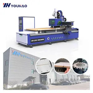 aggregate head c n c woodworking machinery 1632 rubber plywood carving router with Carousel auto tool changer for sale in UK