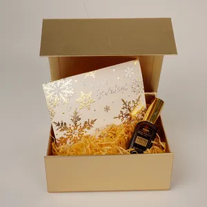 折りたたみボックスOEM ODM磁気折りたたみボックスゴールド香水衣料品メーカー卸売価格梱包