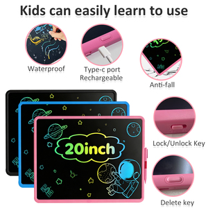 Tableta <span class=keywords><strong>de</strong></span> Escritura LCD Recargable <span class=keywords><strong>de</strong></span> 20 Pulgadas, Portátil, <span class=keywords><strong>de</strong></span> ABS, para Dibujar y Garabatear, para Niños, Estudiantes, Hogar, Oficina, Auto, OEM/ODM - Product Image 3