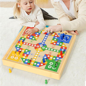 Juego <span class=keywords><strong>de</strong></span> Mesa Educativo Multifuncional, <span class=keywords><strong>Ajedrez</strong></span> Divertido <span class=keywords><strong>de</strong></span> Madera, Multijuego en Uno, <span class=keywords><strong>Ajedrez</strong></span> Volador para Niños - Product Image 1