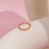 Bagues simples à double cercle croisé, fines et délicates, en acier inoxydable, pour femmes, bijoux de créateur, vente en gros