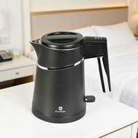 Bouilloire de luxe à économie d'énergie EASTON pour chambre d'hôtel et resort, 110V/220V, avec service de thé et plateau pour eau bouillante