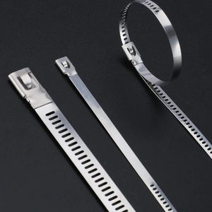 Attaches en acier inoxydable, colliers de serrage métalliques, sangles pour isolation d'échappement, anneaux de fixation multi-usages robustes autobloquants - Product Image 1