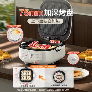 Plancha eléctrica Supor con calefacción de doble cara, desmontable, lavable, antiadherente, PTFE, 28 cm, máquina de cocina multifunción - Product Image 2