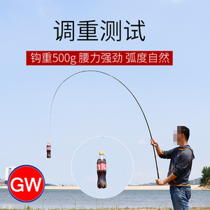 คันเบ็ดตกปลา Guangwei Little Flying Tiger 2 เมตร คาร์บอนไฟเบอร์ อัลตร้าไลท์ อัลตร้าไฟน์ พกพาสะดวก สำหรับตกปลาในน้ำจืด - Product Image 5