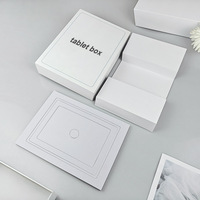 Boîtes d'emballage pour tablette en carton blanc personnalisées de haute qualité, boîte cadeau vide avec couvercle et fond pour tablette PC, pour iPad