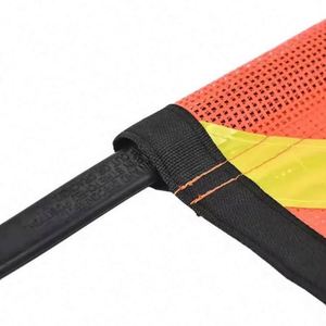 Wholesale Cheap Orange Custom Size Anti-Wrinkle Reflective Strip Mesh Fabric Traffic Safety <b>Flag</b> with Hook for Truck Use - Product Image 5