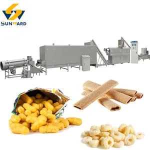 SUNWADR puffed cheese sticks production cheap corn snack make puffed bread chips machine