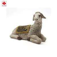 Figurine de mouton réaliste personnalisée Sculpture d'animal de jardin de stature d'agneau